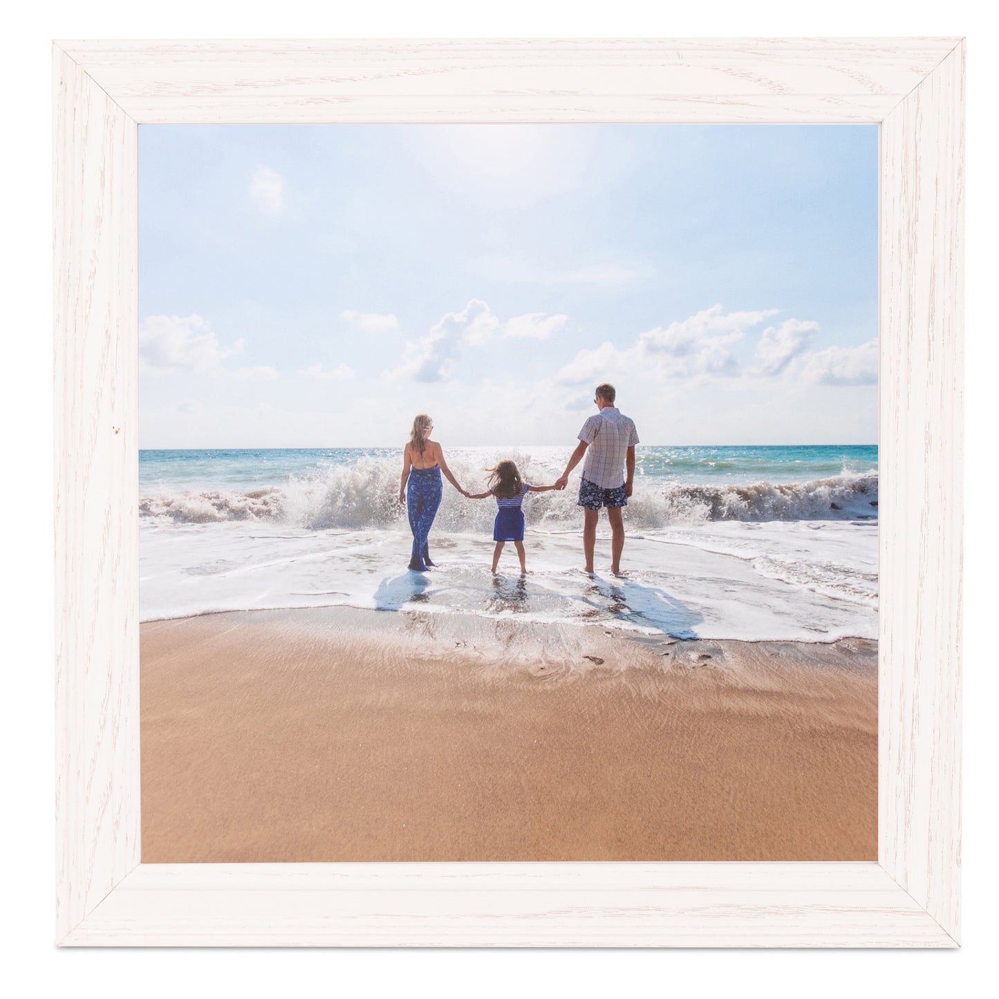 ArtToFrames 24x24 Inch White Picture Frame, Comes with 060 Plexi Glass and Corrugated Backing (4332-24x24)